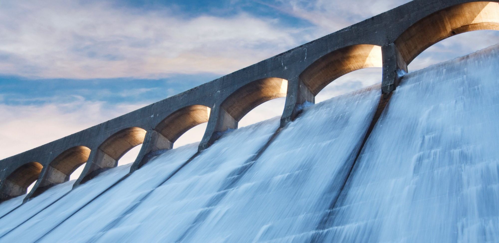 A closeup of the dam at Logan Martin Lake.  